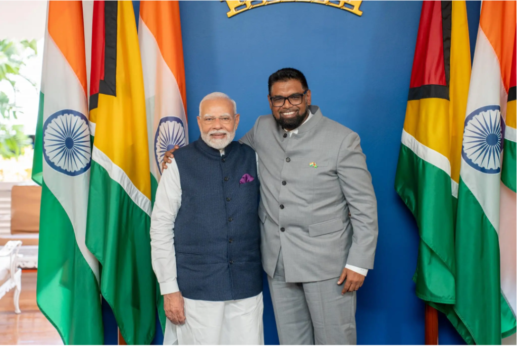 PM Modi with Guyana President