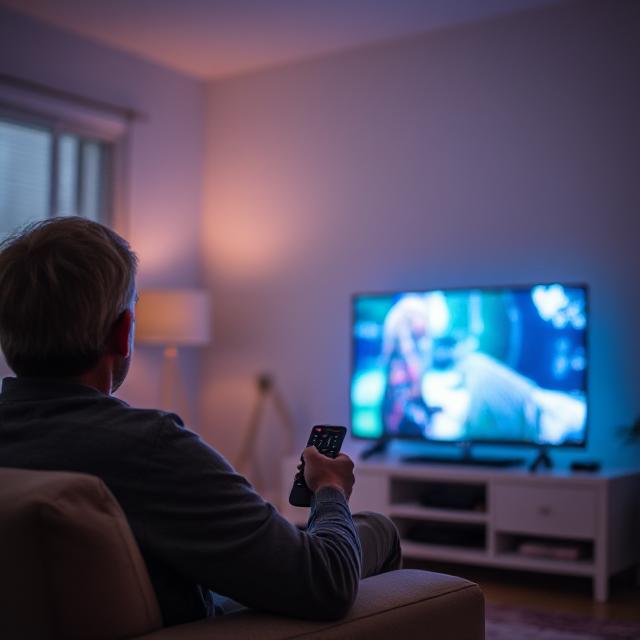 A person binge-watching a TV show at home, as new research highlights how consecutive viewing can fuel imagination and emotional engagement. Photo: AI Generated