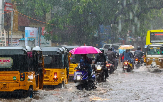 Heavy rain lashes Chennai’s streets as Diwali festivities begin, with Tamil Nadu CM MK Stalin monitoring the situation and emergency teams on alert for the developing low-pressure system over the Bay of Bengal. (PC: India Today)