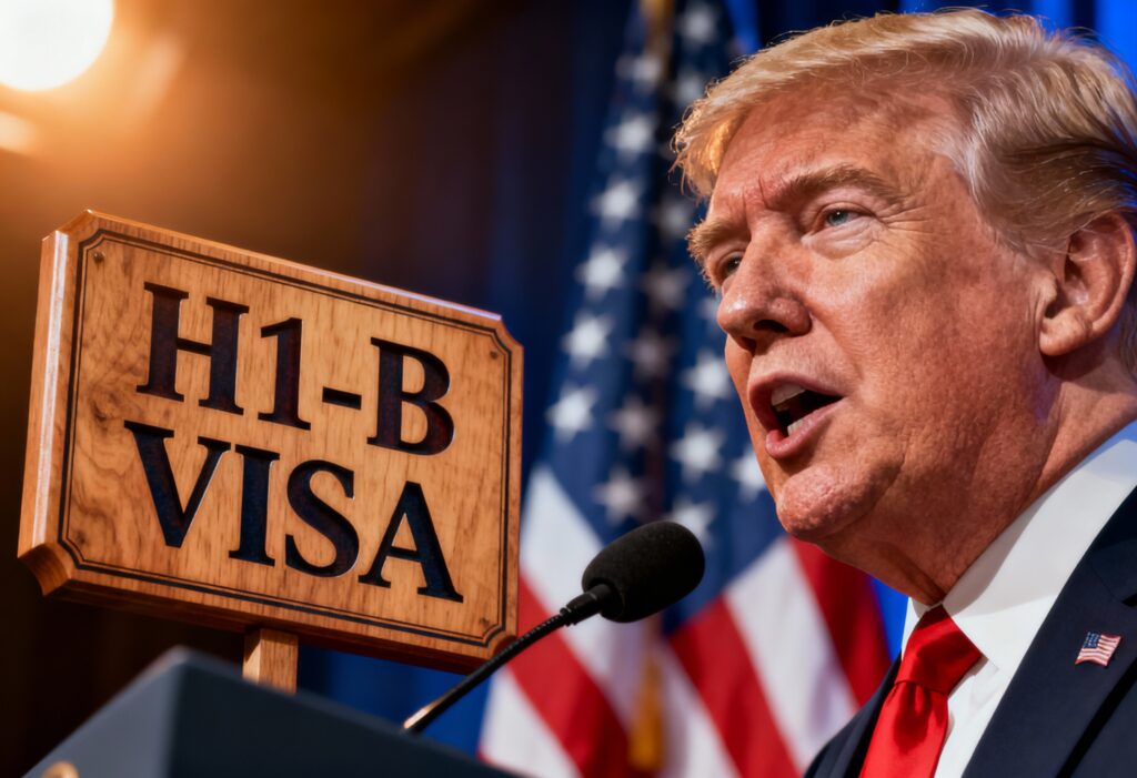 The US clarifies its controversial H-1B visa fee policy, exempting change-of-status cases a major relief for Indian students and tech professionals already in the country. (Image: AI Generated)
