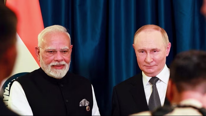 Prime Minister Narendra Modi with Russian President Vladimir Putin, as the Russian leader praised Modi as a "wise and balanced leader" while asserting that India would never allow itself to be humiliated amid US tariffs and global trade tensions. (PC: Financial Times)