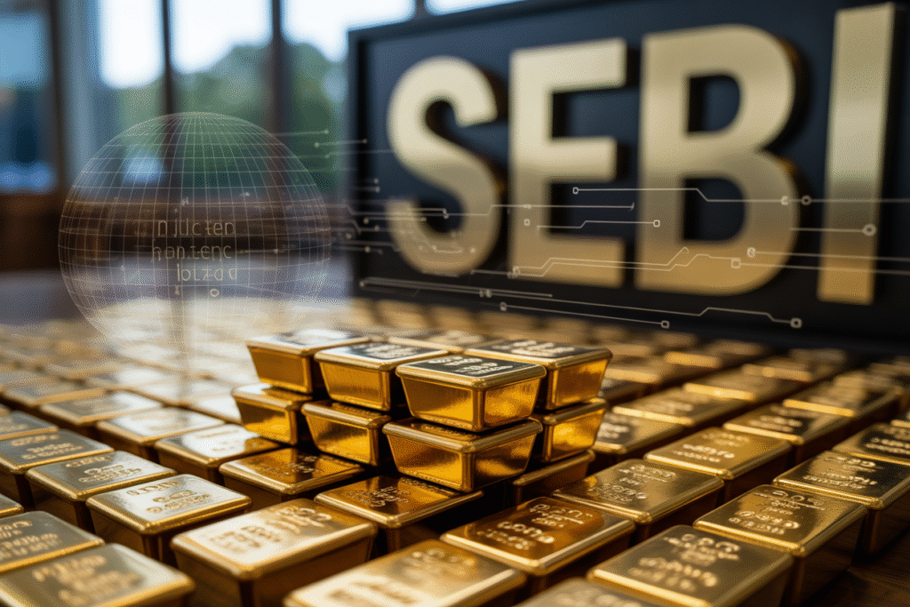 The Securities and Exchange Board of India (SEBI) headquarters in Mumbai. The market regulator has cautioned investors against unregulated ‘digital gold’ platforms, warning that such online products fall outside its purview and offer no investor protection. (Image: AI Generated)