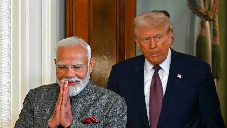U.S. President Donald Trump and Prime Minister Narendra Modi during a bilateral engagement, as Washington outlines key terms of the “historic” India–US trade framework, including tariff reductions, energy commitments, and digital trade rules. (PC: NDTV)