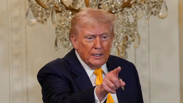US President Donald Trump speaks on trade policy amid renewed tariff uncertainty following a Supreme Court ruling limiting his emergency powers. (PC: NDTV)