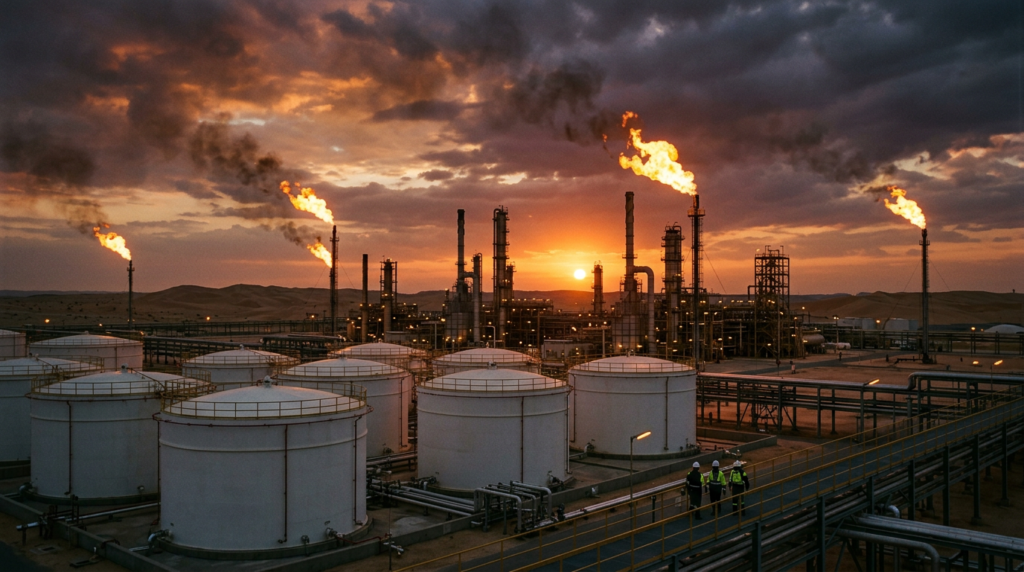 Rising oil prices amid the Iran conflict place Saudi Arabia at the center of a global economic dilemma. (Image: AI Generated)